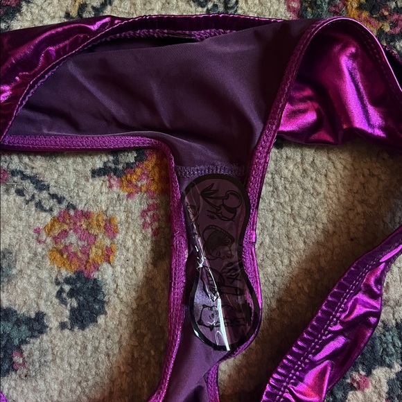 Purple Feather Trim Fembot Costume - Picture 7 of 7